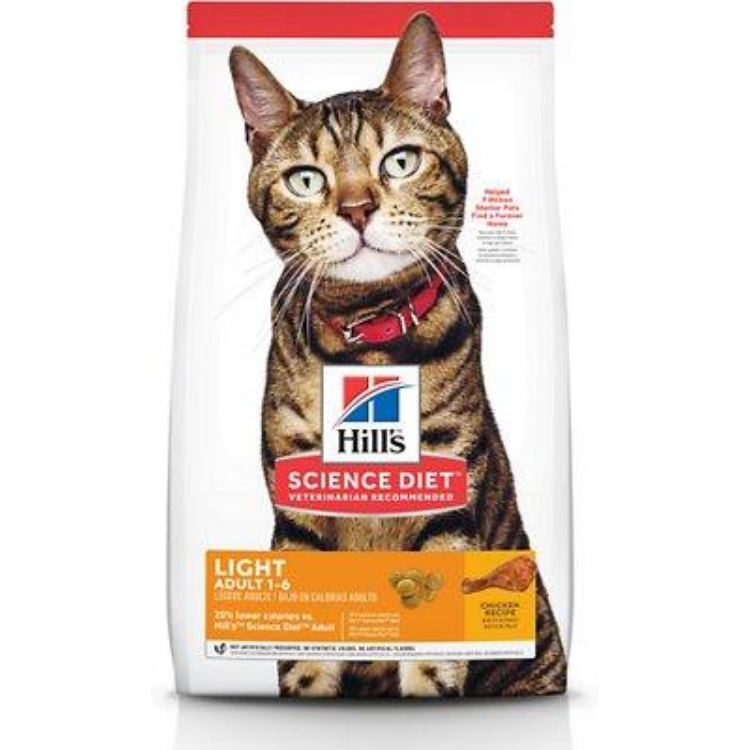 Hills Science Plan Light Adult - с пилешко месо, за котки над 1 година, склонни към натрупване на наднормено тегло 1.5 кг.