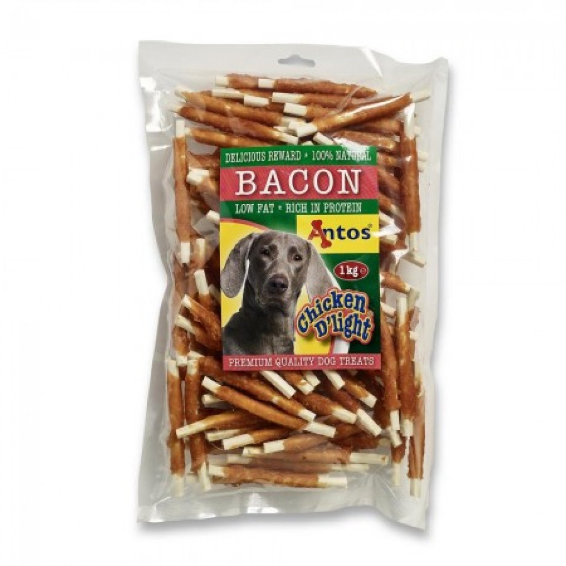 Chicken D`light Bacon пръчици обвити с пилешко месо, 1 кг.
