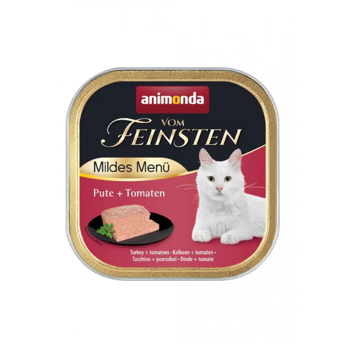 Vom Feinsten Mild Menu - 100г кастрирани котки - пуйка + домати