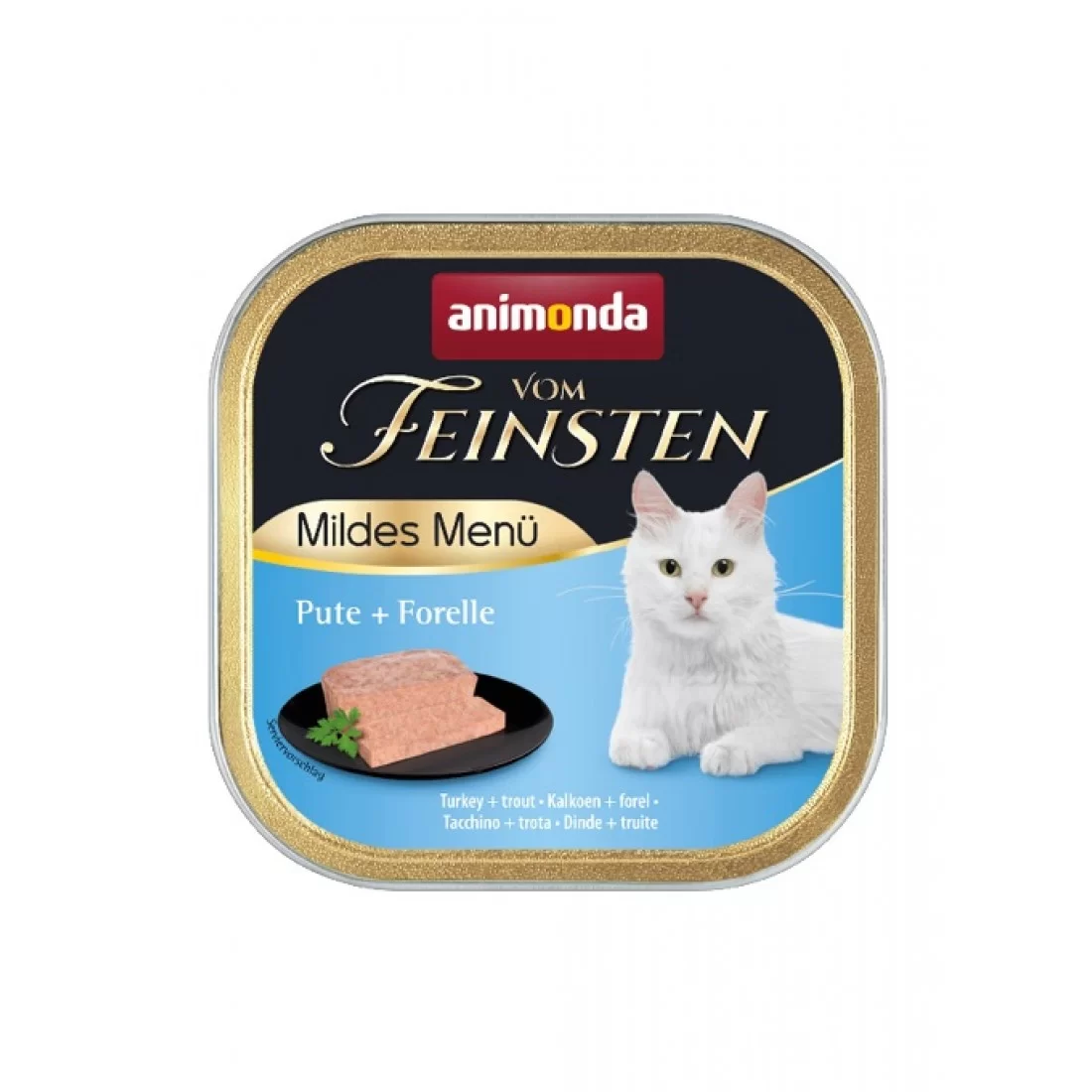 Vom Feinsten Mild Menu - 100г кастрирани котки - пуйка + пъстърва