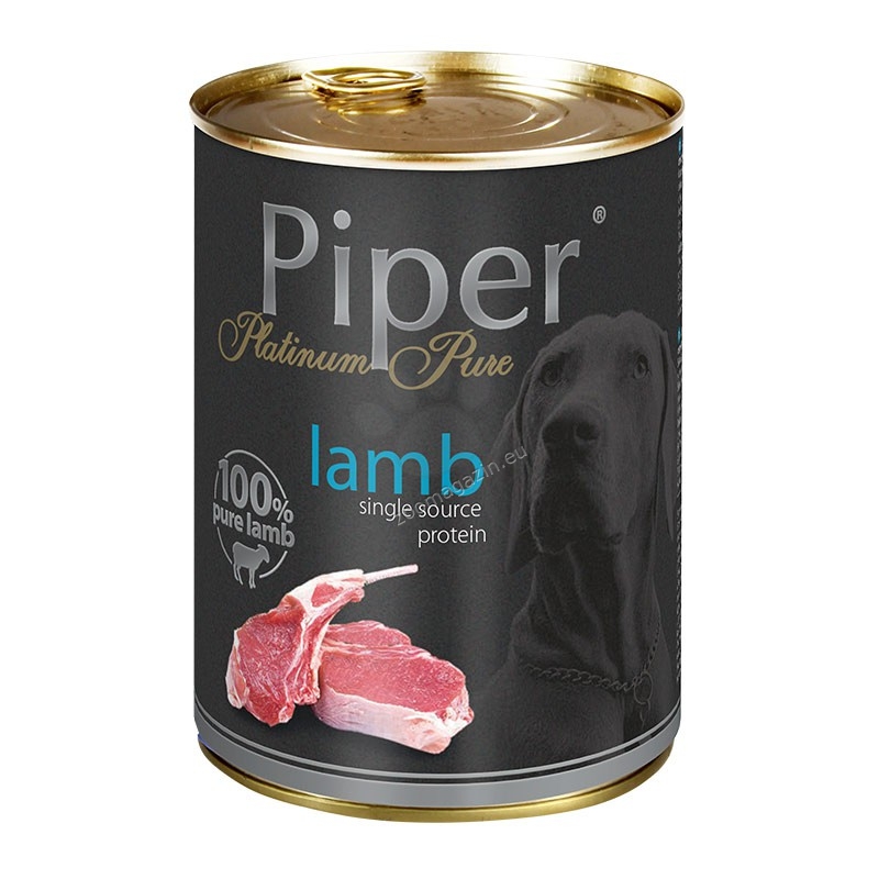 Piper Platinum Pure - консерва при чувствителна храносмилателна система с агне, 3 бр. х 400 г