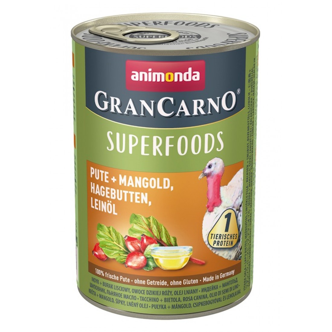 GranCarno Superfoods Turkey - пуйка, манголд, шипки, ленено масло 3 бр. х 400 г