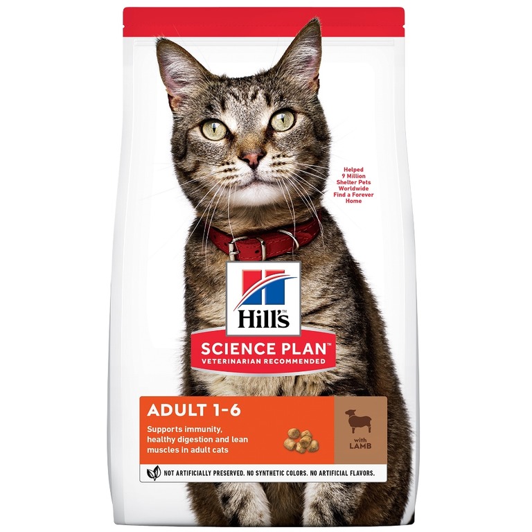 Hills Science Plan Adult - с агнешко месо, за котки от 1 до 6 години 1.5 кг.