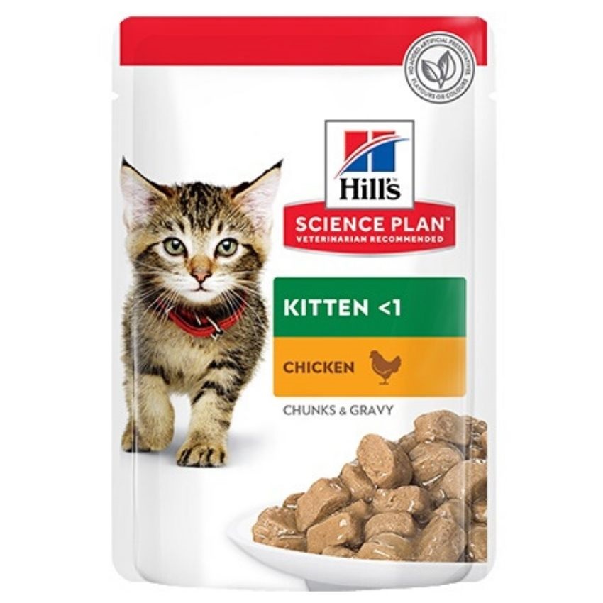 Hills Science Plan Kitten - с пилешко месо, за котенца до 1 година и за бременни/кърмещи котки 12 х 85 гр.