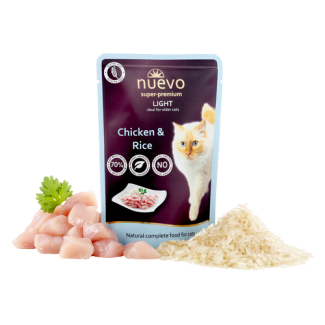 NUEVO LIGHT пиле с ориз - пауч, 5 бр. х 85 г