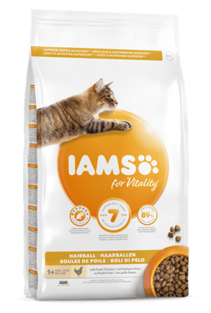 Iams Adult hairball - пълноценна суха храна с пилешко 10 кг.