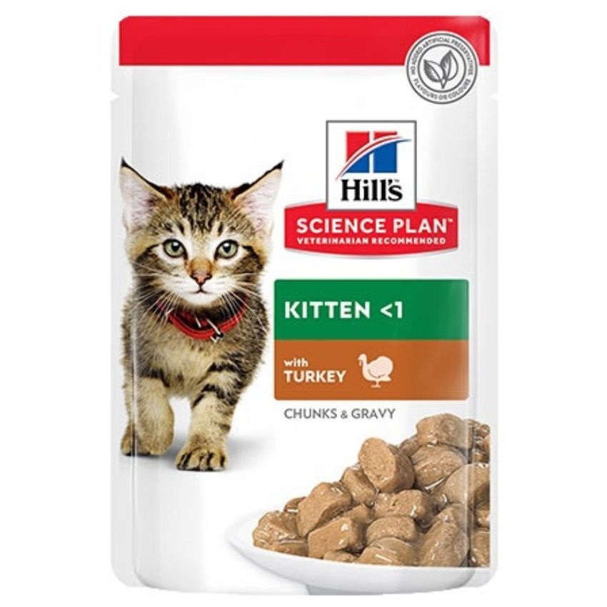 Hills Science Plan Kitten - с пуешко месо, за котенца до 1 година и за бременни/кърмещи котки 12 х 85 гр.