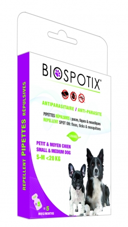 Biogance Biospotix - Спот он за кучета до 20кг, 5бр