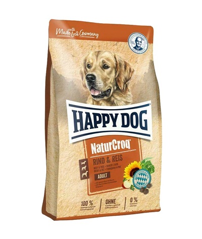Happy Dog NaturCroq Beef & Rice - храна за кучета над 12 месеца от всички породи с говеждо месо, 15 кг.