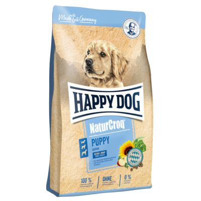 Happy Dog NaturCroq Puppy - храна за кучета от 1 до 7 месеца, подходяща за всички породи, 15 кг.
