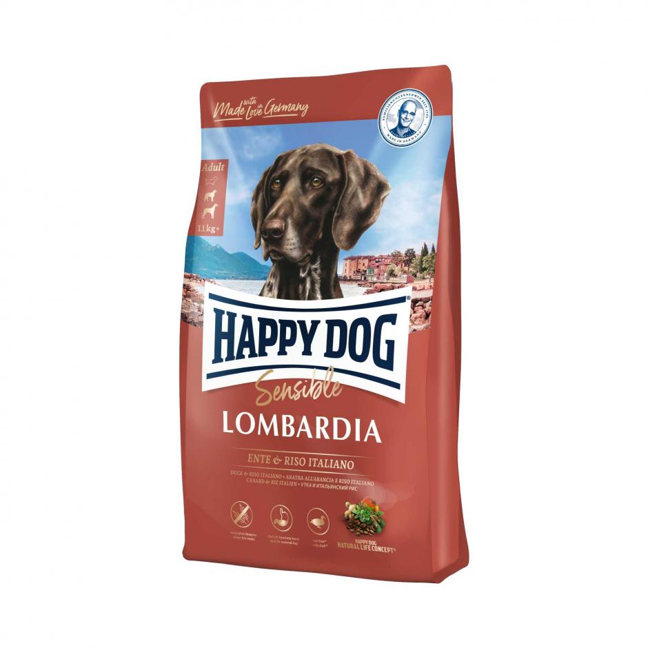 Happy Dog Sensible Lombardia - с патешко месо и италиански ориз 2.8 кг.