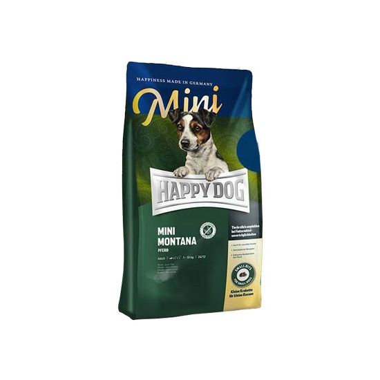 Happy Dog Sensible Mini Montana - храна за кучета над 12 месеца, малки и мини породи до 10 кг. с конско месо и картофи, 4 кг.