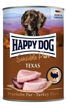 Happy Dog Texas - храна за кучета от прясно пуешко месо, 3 бр. х 400 гр.