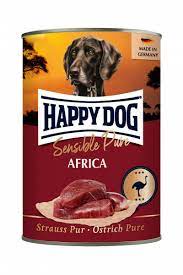 Happy Dog Africa - храна за кучета от прясно месо от щраус, 3 бр. х 400 гр.