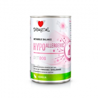 DISUGUAL Metabolic Balance HYPOALLERGENIC Diet Dog за кучета с пъдпъдък, 3 бр. х 400 г