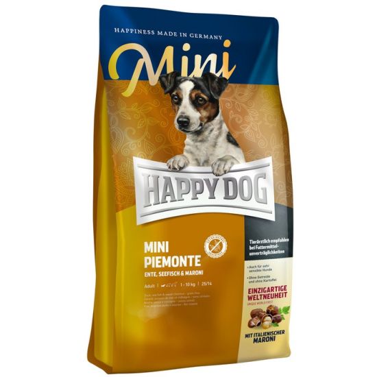 Happy Dog Sensible Mini Piemonte - патешко, морска риба и благороден кестен, за кучета над 12 месеца, подходяща за мини и малки породи 4 кг