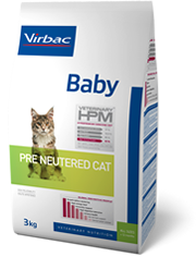 Virbac Baby Pre Neutered Cat - пълноценна храна за котки до 12 месеца или до тяхното кастриране, 1.5 кг.