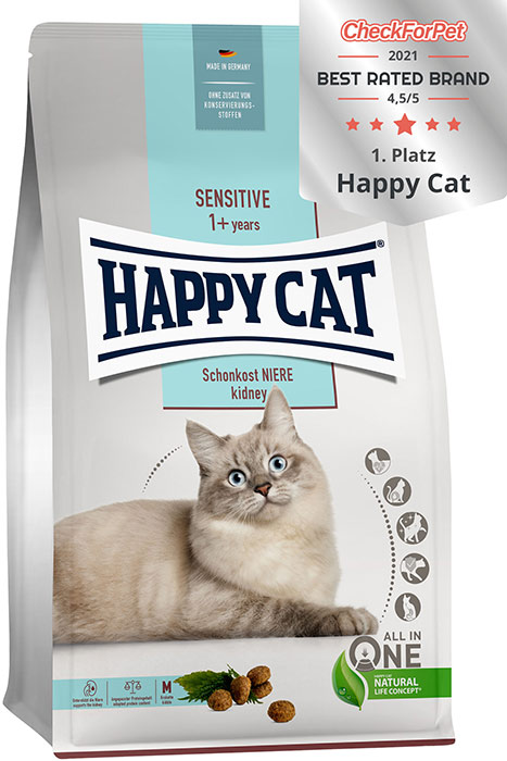 Happy Cat Sensitive Light Kidney Diet - храна за котки с цел подпомагане на бъбреците, 4 кг.