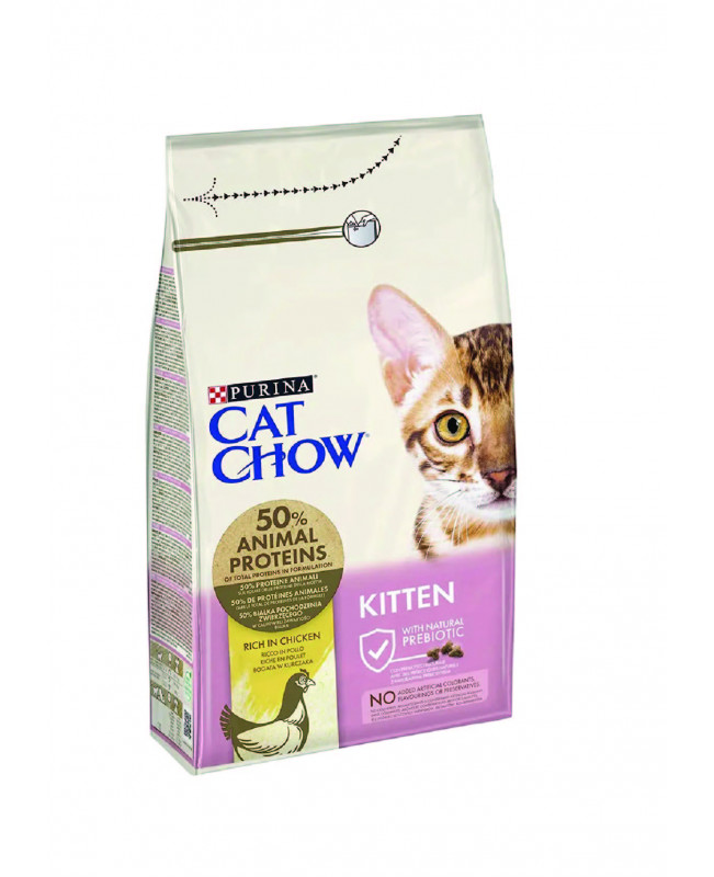 Cat Chow Kitten - пълноценна храна за котки от 1 до 12 месеца,бременни и кърмещи 15 кг.