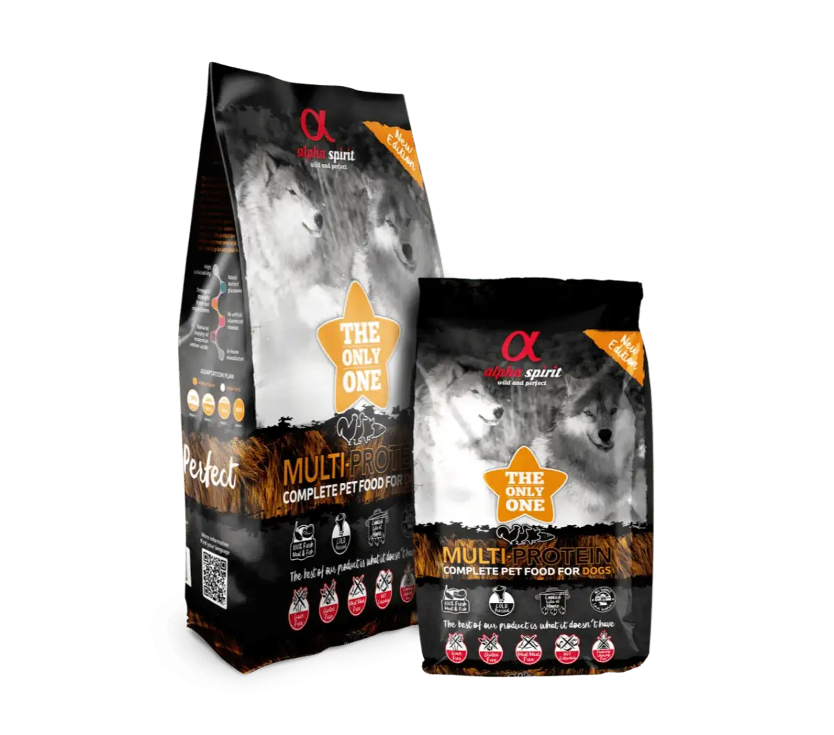 Alpha Spirit - The Only One MULTIPROTEIN - пълноценна суха храна за кучета МУЛТИПРОТЕИН, изцяло от прясно месо - 12 кг.