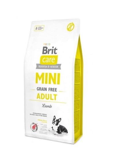 Brit Care Mini Grain Free Adult - с агнешко месо, за кучета малки породи над 10 месеца 2 кг.