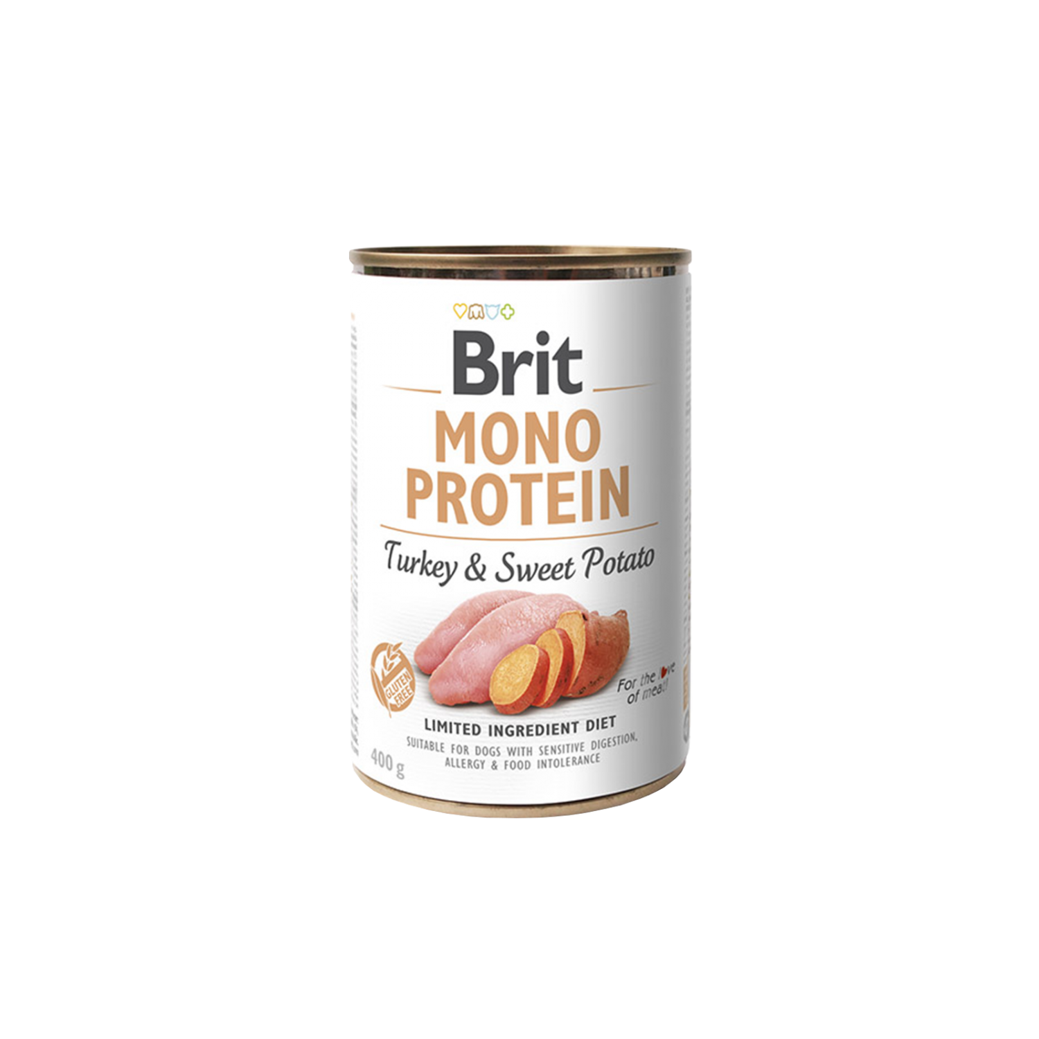 Brit Mono Protein Turkey & Sweet Potato - с пуешко месо и сладки картофи 3 бр. х 400 г