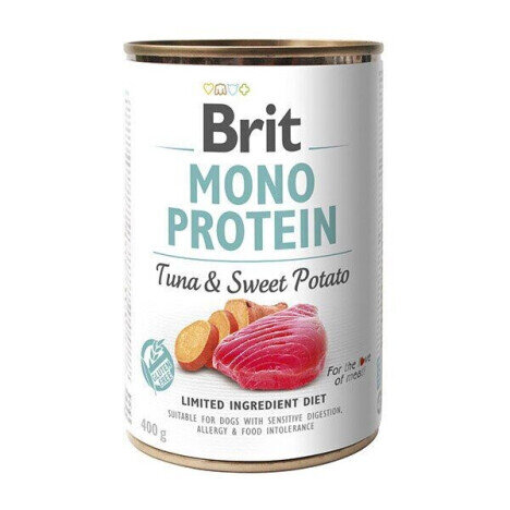 Brit Mono Protein Tuna & Sweet Potato - с риба тон и сладки картофи 3 бр. х400 г