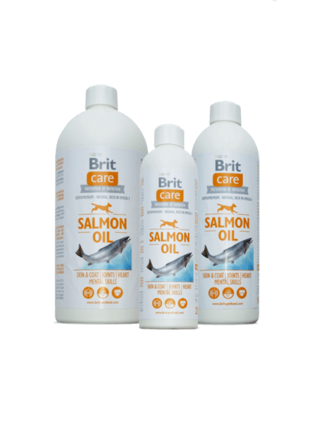 BRIT CARE SALMON OIL - 100% натурално масло от сьомга за красива козина и здрава кожа 1 л.