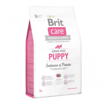 Brit Care Dog Grain-free Puppy - пълноценна храна за подрастващи кученца от всички породи със сьомга и картофи - 12 кг.