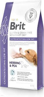 Brit GF Veterinary Diets Dog Gastrointestinal-Low Fat - пълноценна храна за кучета за стомашно-чревния тракт с ниско съдържание на мазнини с херинга и грах 2 кг
