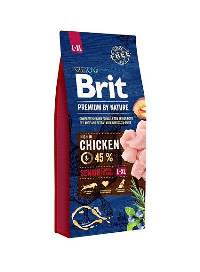 Brit Premium by Nature Senior L+XL - пълноценна храна за кучета големи и гигантски породи / над 25 кг. / и възраст над 7 години 15 кг.