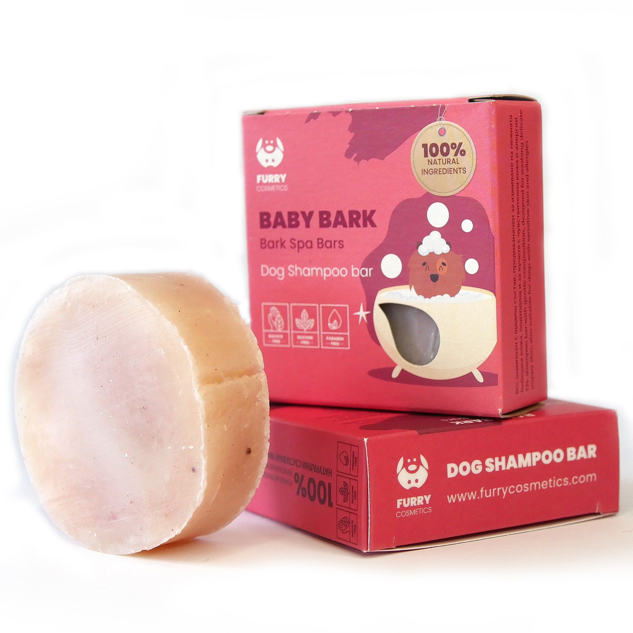 BABY BARK ТВЪРД ШАМПОАН ЗА БЕБЕТА КУЧЕТА И КУЧЕТА С ЧУВСТВИТЕЛНА КОЖА, 85 гр