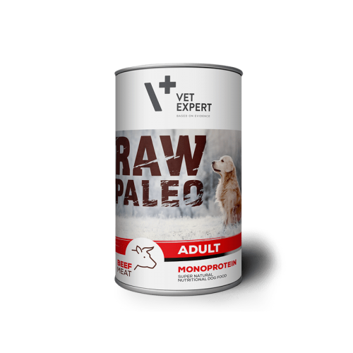 Raw Paleo Adult Beef – Консерва за израснали кучета с телешко месо, 3 бр. х 800 гр.