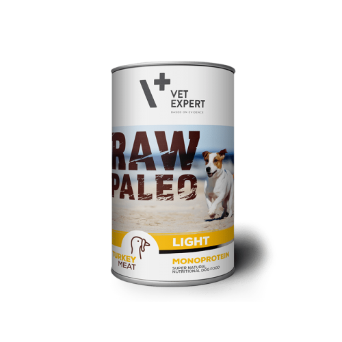 Raw Paleo Light Turkey – Консерва за кучета склонни към затлъстяване с пуешко месо, 3 бр. х 400 гр.