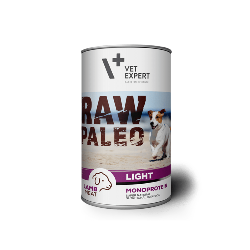 Raw Paleo Light Lamb – Консерва за кучета склонни към затлъстяване с агнешко месо, 3 бр. х 400 гр.