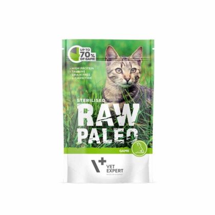 Raw Paleo Cat Sterilised Game – пауч за кастрирани котки с дивеч 12 бр. х 100гр.