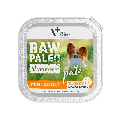 Raw Paleo Pate Mini Adult Turkey – пастет за зрели кучета от малки породи с пуешко месо, 5 бр. х 150 гр.