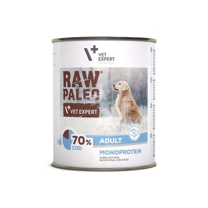 Raw Paleo Adult Cod – Консерва за израснали кучета с риба треска, 3 бр. х 400 гр.