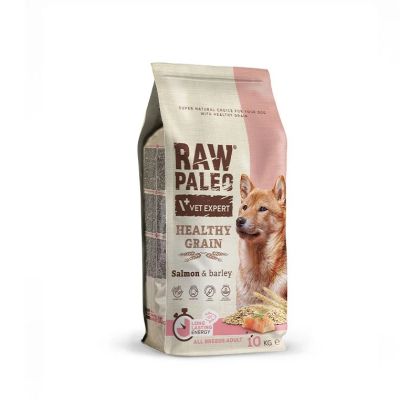 Raw Paleo Healthy Grain Adult Salmon – Пълноценна и балансирана суха храна за зрели кучета от всички породи със сьомга и ечемик 2 кг.